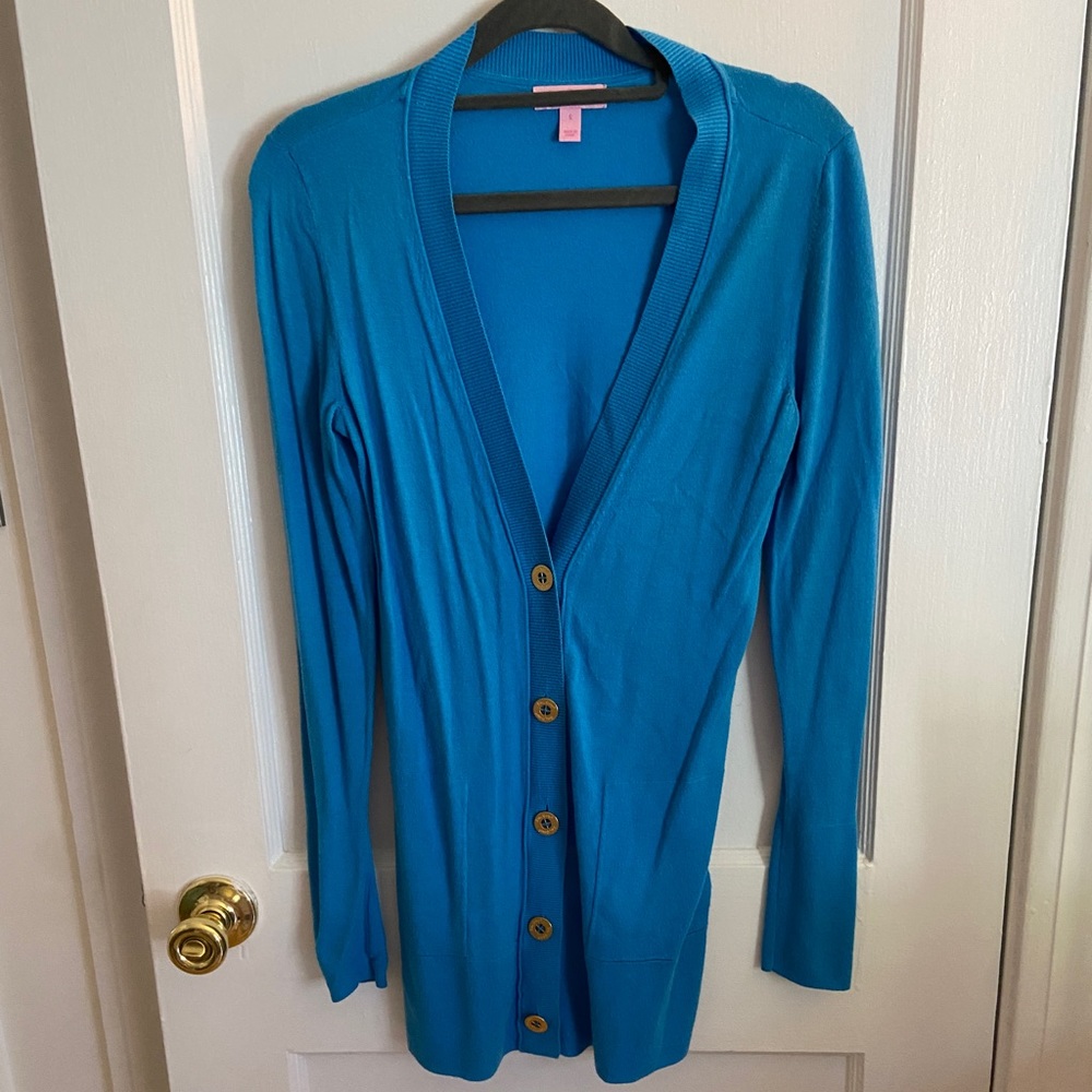Lilly Pulitzer Blue Cardigan Sweater